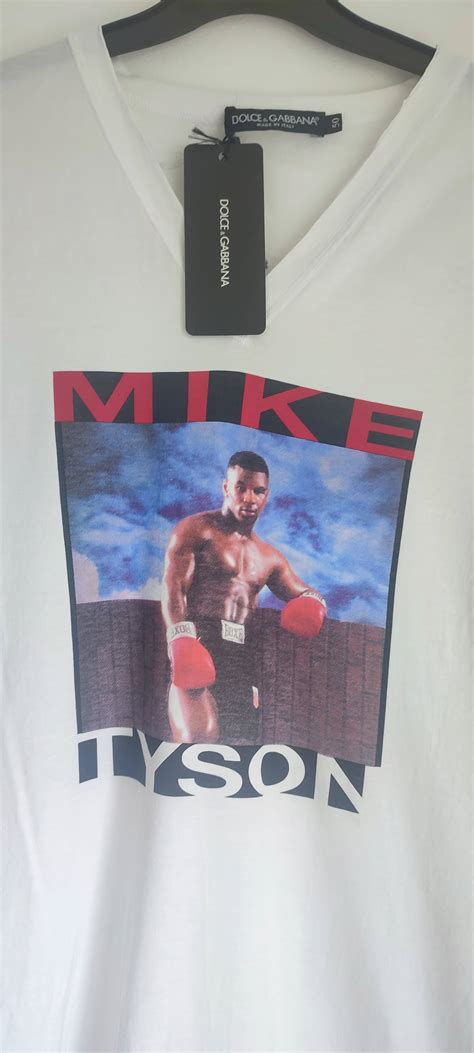 mike tyson t shirt dolce gabbana|Dolce & Gabbana Mike Tyson V Neck Tshirt .